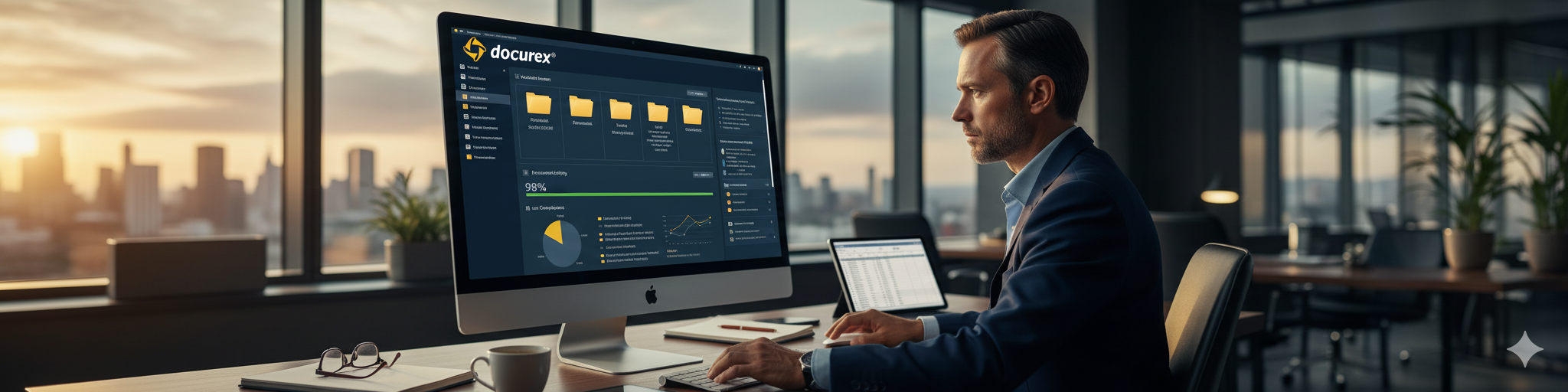 M&A Berater arbeitet im docurex Datenraum