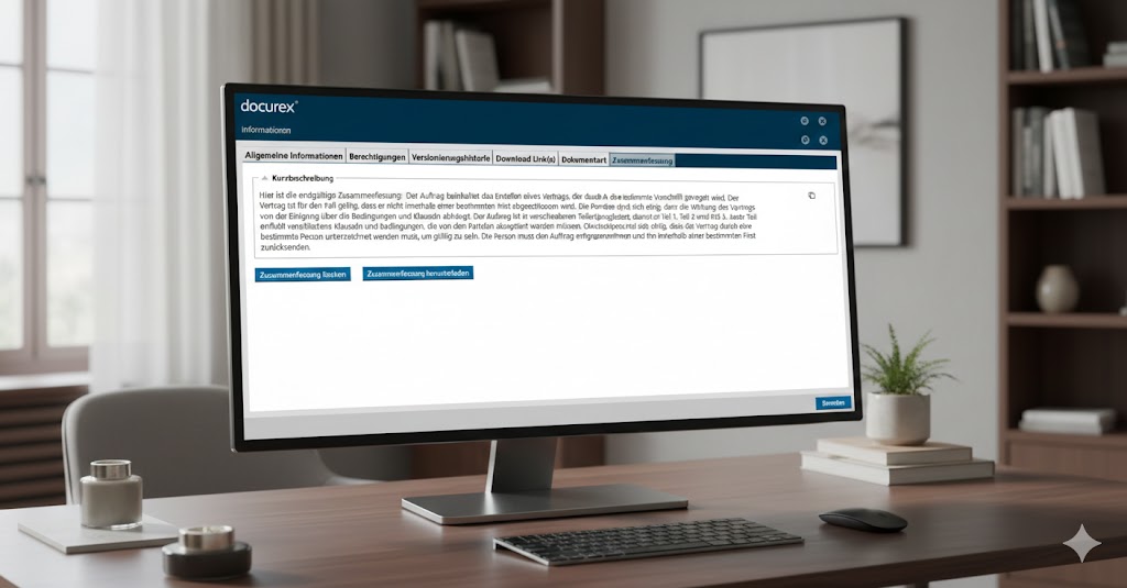 Jahresabschluss zusammenfassen: Wie Sie in 5 Minuten wissen, was in 200 Seiten steht 3 docurex dokuKI-Summary
