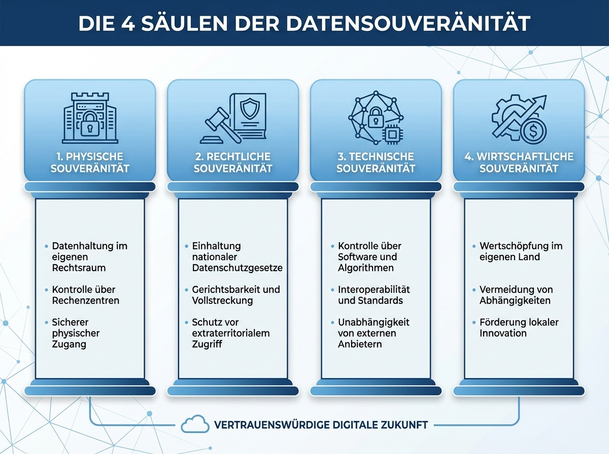 Datensouveränität: Was Unternehmen 2026 wissen müssen 2 20162 4 saeulen souveraenitaet