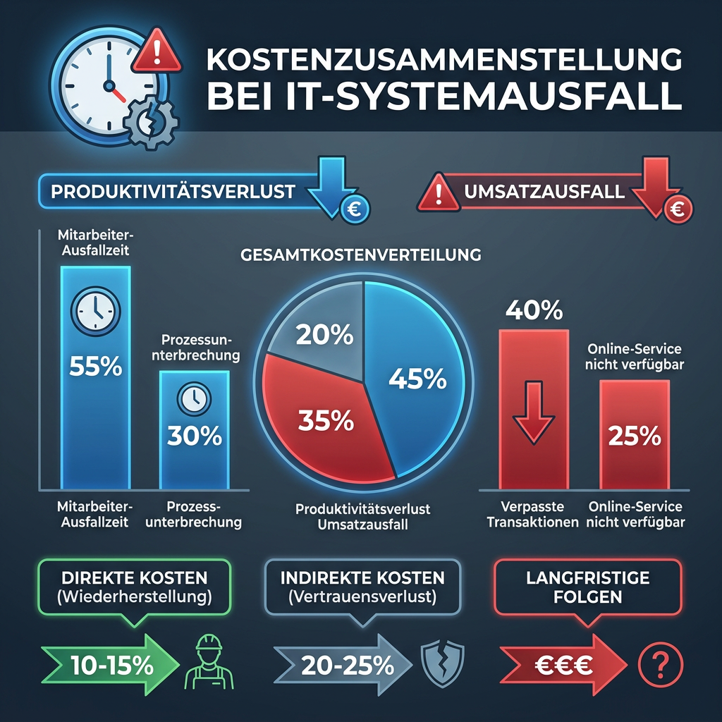 Was passiert, wenn Google morgen abgeschaltet wird? – Der digitale Notfallplan 1 Kostenaufschlüsselung von IT-Systemausfällen